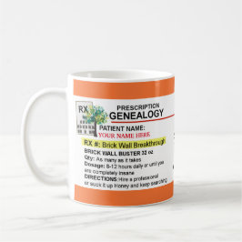 Caneca da árvore genealógica da garrafa da