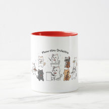 Caneca da Banda Sinfônica de Gatos Fofos