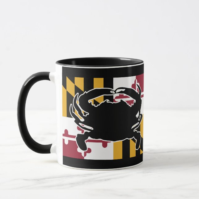 Caneca da bandeira/caranguejo de Maryland (Esquerda)