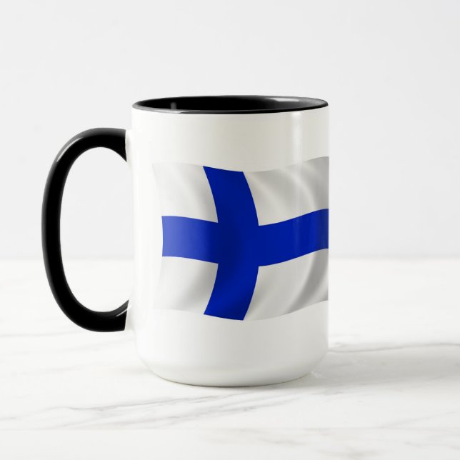 Caneca da Bandeira da Finlândia (Esquerda)