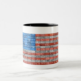 Caneca da bandeira da matrícula de Michigan