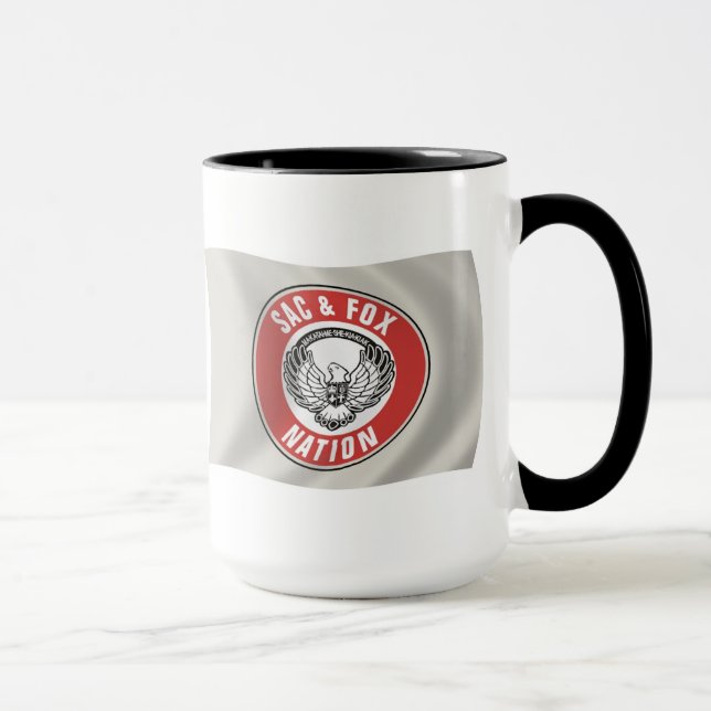 Caneca da Bandeira da Nação Sac & Fox (Oklahoma) (Direita)