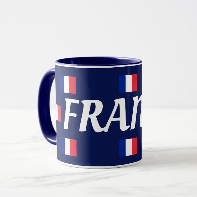 Caneca da bandeira de France (Frente Esquerda)