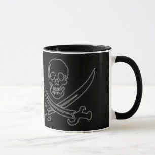 caneca da bandeira de pirata