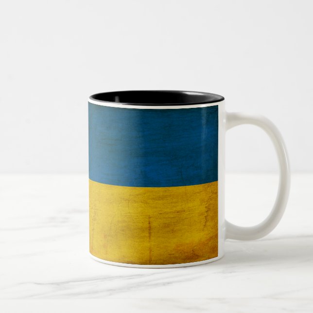 Caneca da bandeira de Ucrânia (Direita)