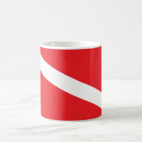 Caneca da bandeira do mergulho do mergulhador de