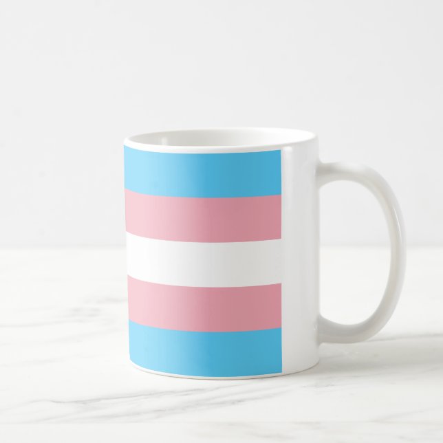 Caneca da bandeira do orgulho do Transgender (Direita)