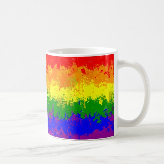 Caneca da bandeira do Splatter da pintura do (Direita)
