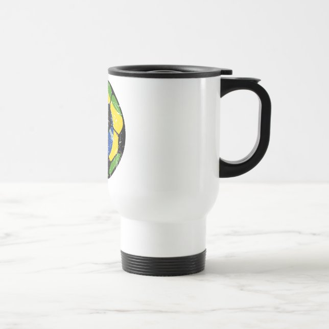 Caneca da bola de futebol de Brasil (Direita)