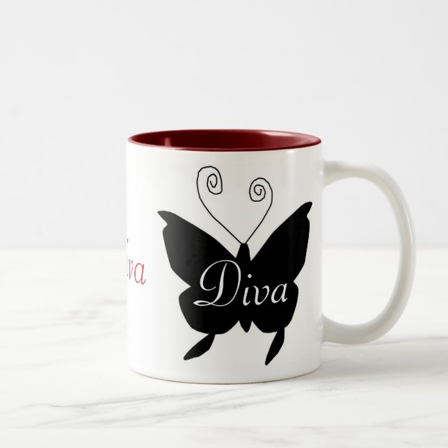 Caneca da borboleta da diva (Direita)