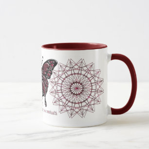 Caneca da borboleta de julho Birthstone