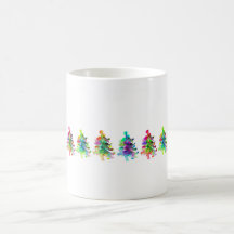 Caneca da borda da árvore de Natal.