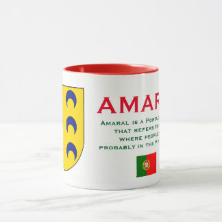 Caneca da brasão da família de Amaral