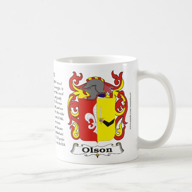 Caneca da brasão da família de Olson (Direita)