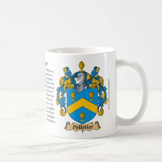 Caneca da brasão da família de Pelletier (Direita)