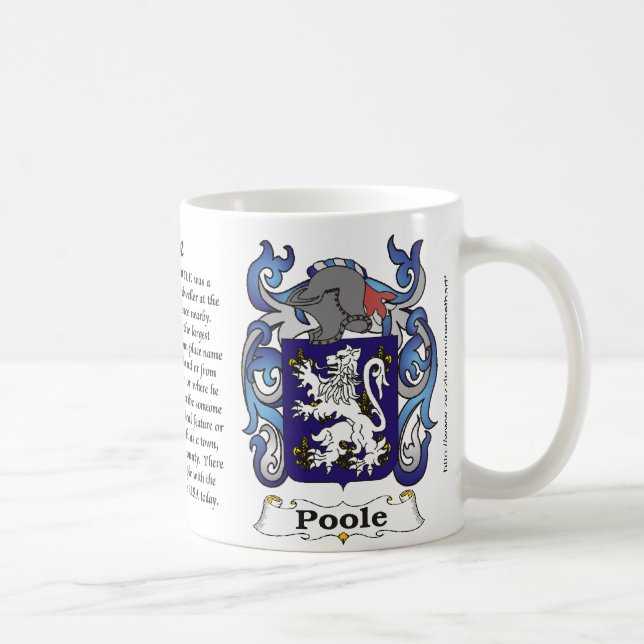 Caneca da brasão da família de Poole (Direita)
