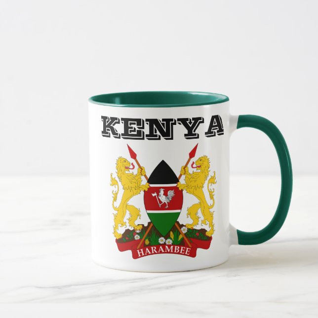 Caneca da brasão de KENYA (Direita)
