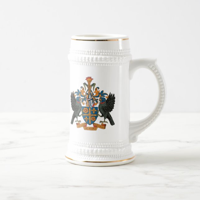 Caneca da brasão de St Lucia (Direita)