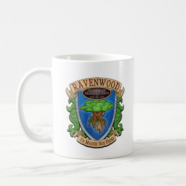 Caneca da brasão de Wizard101 Ravenwood (Esquerda)