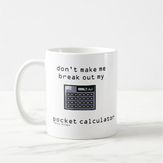 caneca da calculadora de bolso