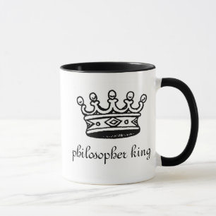 Caneca da campainha do preto do rei do filósofo