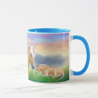 Caneca da campainha dos cavalos do fiorde em