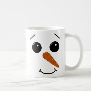Caneca da cara do boneco de neve