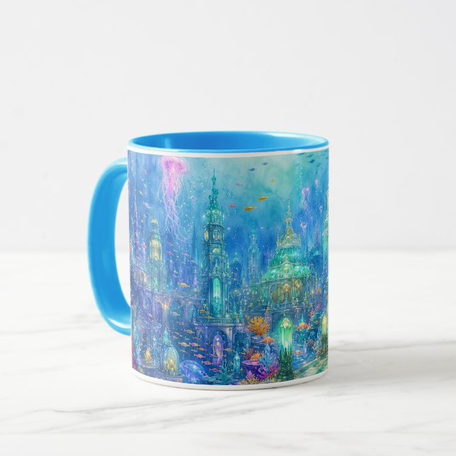 Caneca da Cidade Subaquática Encantada (Frente Esquerda)