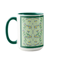 Caneca da Coleção Meadow Soiree Azul, Amarelo, Ver