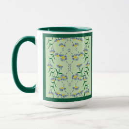 Caneca da Coleção Meadow Soiree Azul, Amarelo, Ver