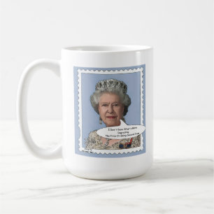 Caneca da comédia da rainha Elizabeth II