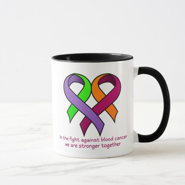 Caneca da consciência do cancer de sangue (Direita)