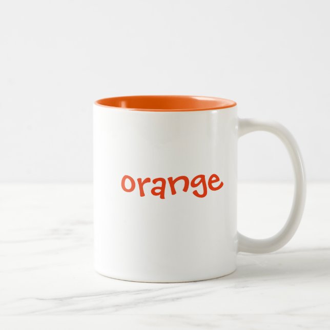 Caneca da cor ajustada: laranja, interior (Direita)