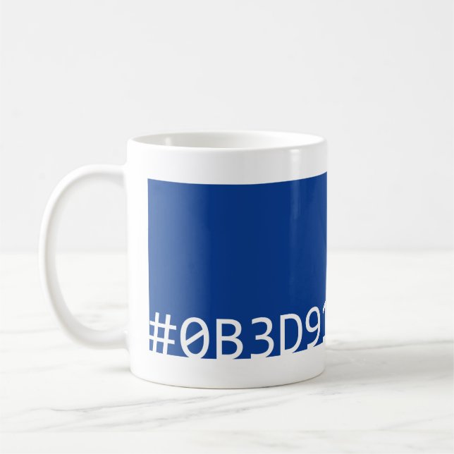 Caneca da cor do Hex (azul) (Esquerda)