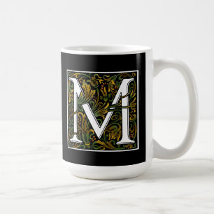 Caneca da cor do monograma M
