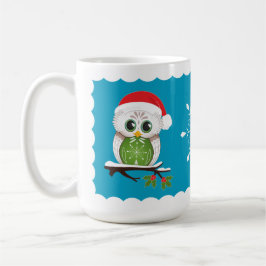 Caneca da coruja do feriado 15 onças