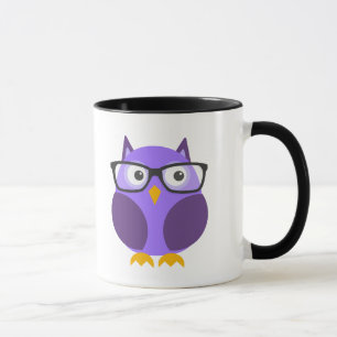 Caneca da coruja do hipster