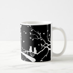 Caneca da coruja e de café dos gatos