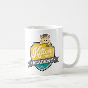 Caneca da crista da academia do gatinho