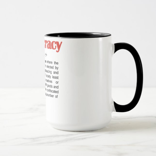 Caneca da definição de Ineptocracy (Direita)