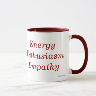 Caneca da empatia do entusiasmo da energia