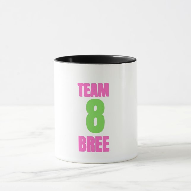 Caneca da Equipe 8 Bree, Caneca Cor-de-Rosa Verde  (Centro)