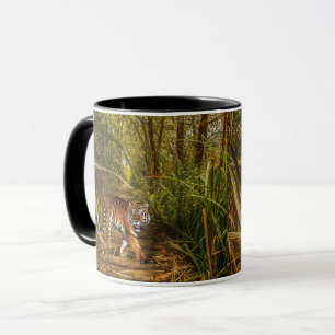 Caneca da escova das árvores da fantasia de Tiger
