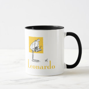 caneca da escrita de leo