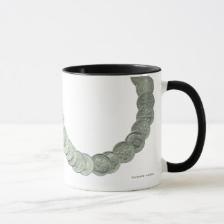 Caneca da escultura da moeda de dez centavos