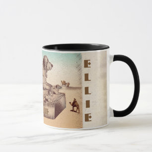 Caneca da esfinge do Basset - customizável