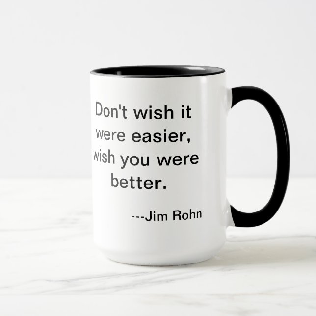 Caneca da facilidade de Jim Rohn (Direita)