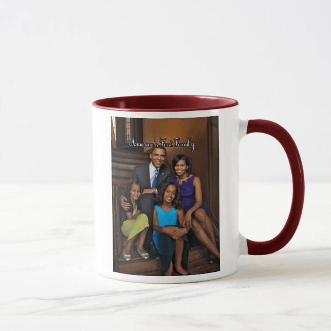 Caneca da família de Obama primeira (Direita)