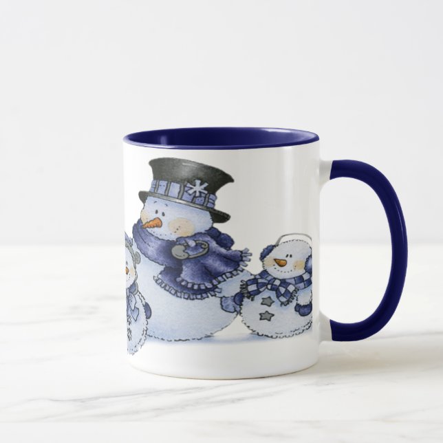 caneca da família do boneco de neve (Direita)