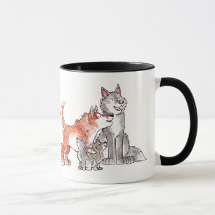 Caneca da família do lobo